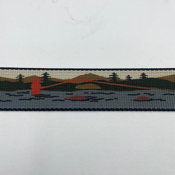 Thomas Bates Web Fishing Camping Scenery Belt Adjustable Lockbox USA Outdoors - Picture 5 of 6